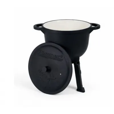 Kociołek żeliwny emaliowany myśliwski 5L bez uchwytu