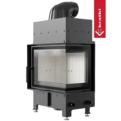 Kominek powietrzny stalowy KRATKI FLOKI S prawy 8 kW Ø 160