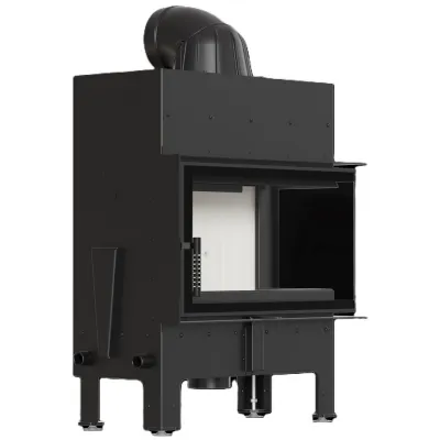 Kominek powietrzny stalowy KRATKI FLOKI M prawy 10 kW Ø 200