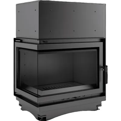 Kominek z płaszczem wodnym KRATKI ZUZIA lewy 12 kW Ø 200