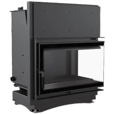 Kominek z płaszczem wodnym KRATKI ZUZIA DECO prawy 12 kW Ø 200