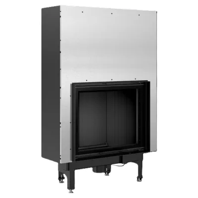 Kominek powietrzny stalowy KRATKI NADIA 13 kW Ø 200 Gilotyna czarne wyłożenie